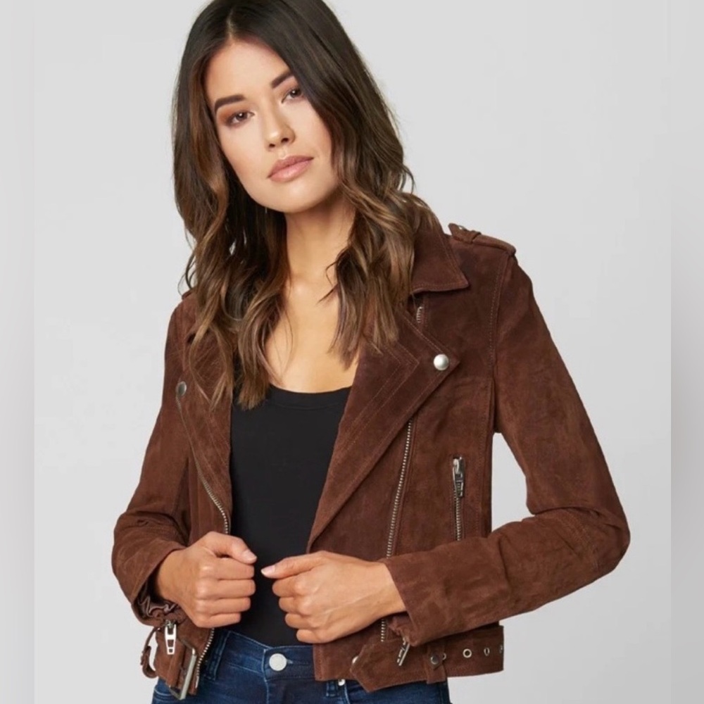Blank NYC Chocolate Brown Suede Jacket
